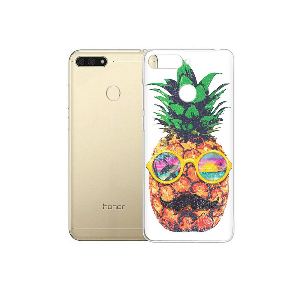 

Чехол MyPads Tocco для Huawei 7C прикольный ананас с лицом (PT111175.61.556), Прозрачный, Tocco