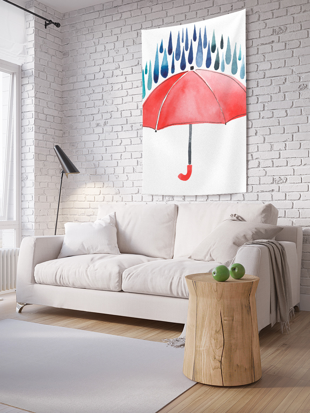фото Вертикальное фотопанно на стену joyarty "дождевая защита", 150x200 см
