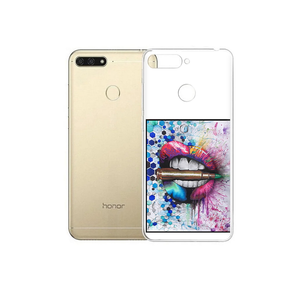 

Чехол MyPads Tocco для Huawei 7C разноцветные губы с пулей (PT111175.61.571), Прозрачный, Tocco