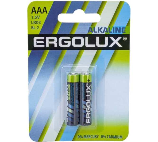 Батарейка Алкалиновая Lr03bl-2 Aaa 1,5v Упаковка 2 Шт. Lr03bl-2 Ergolux 11743 ERGOLUX арт. батарейка алкалиновая ergolux lr03 aaa 1 5v упаковка 4 шт lr03bl 4 4шт