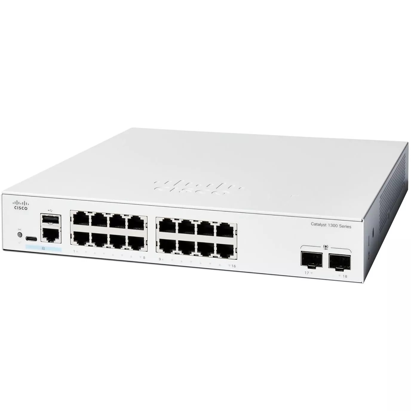 Коммутатор CISCO Catalyst 1300 C1300-16T-2G-CN серый