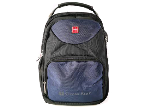Рюкзак молодежный Импортные товары с USB синий 6108