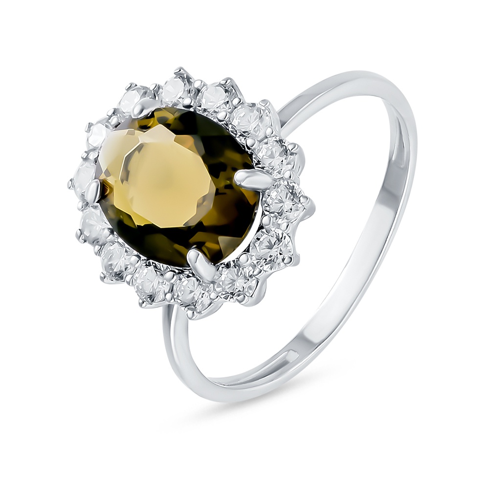 

Кольцо из серебра с кристаллом ювелирным/фианитом р. , 585Gold 701012225, 701012225