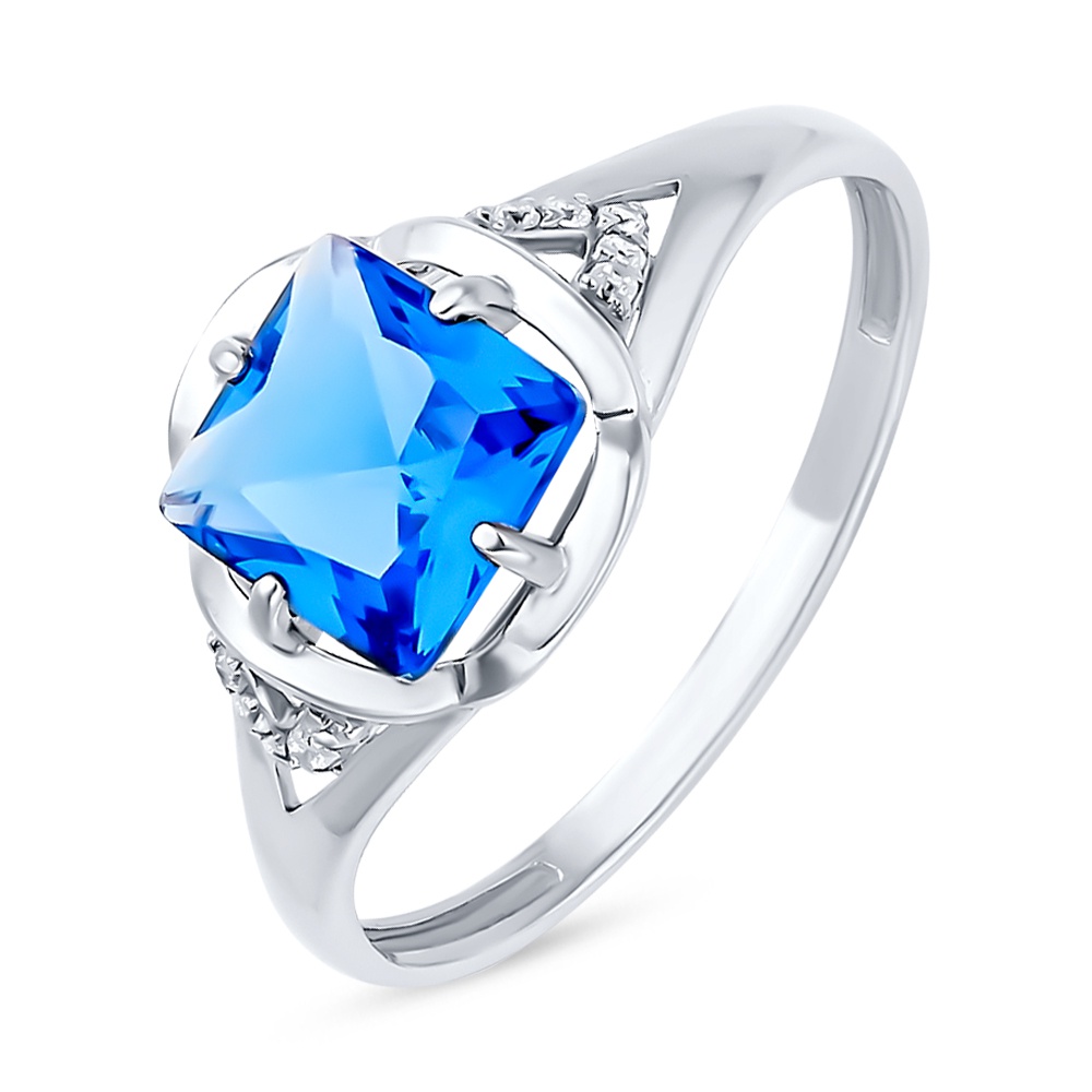 

Кольцо из серебра с кристаллом ювелирным/фианитом р.  585Gold 701012230, 701012230
