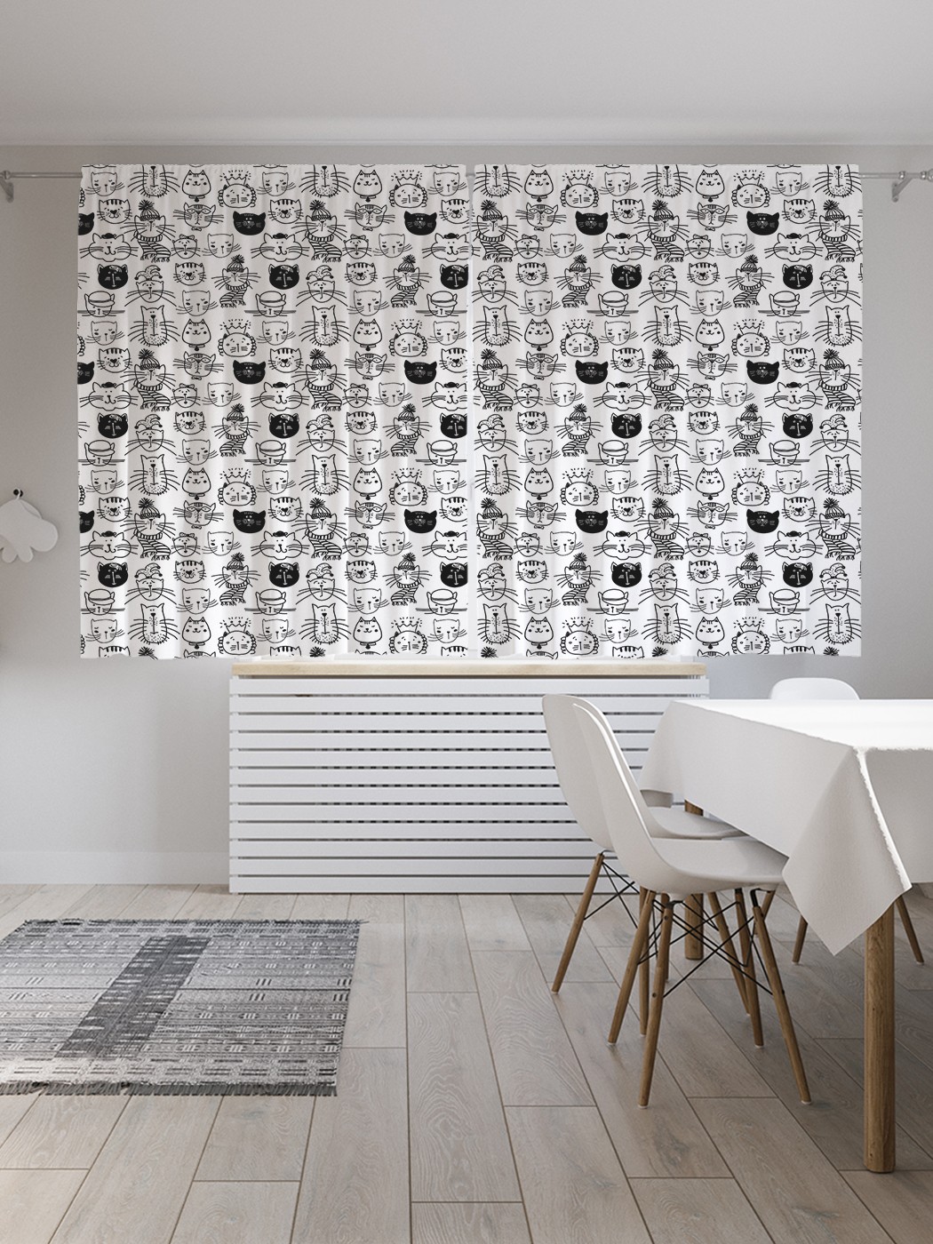 

Классические шторы JoyArty "Разные коты", серия Oxford DeLux, 2 полотна 145x180 см, Разные коты