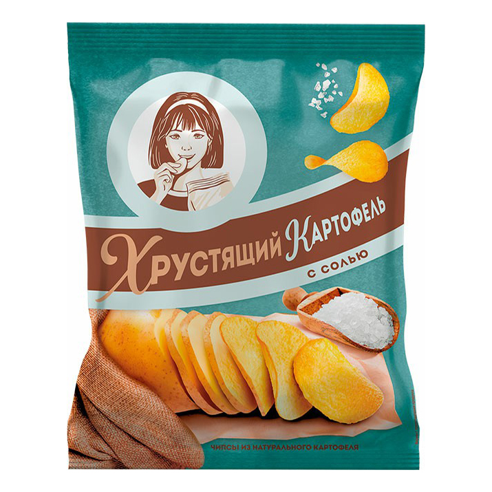 Чипсы картофельные Хрустящий картофель с солью 160 г