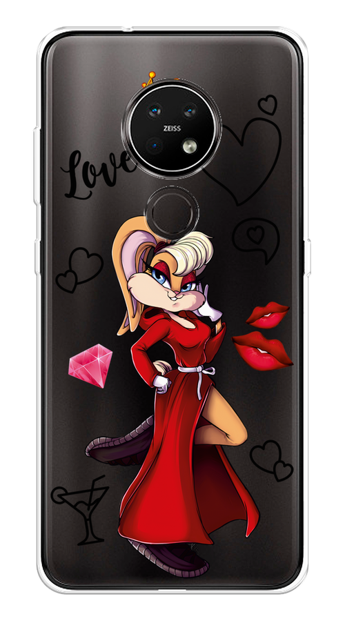 

Чехол на Nokia 7.2 "Rich Lola Bunny", Красный;бежевый;оранжевый, 123150-6