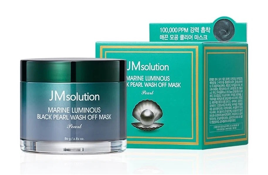 Очищающая маска для лица JMsolution Marine Luminous Black Pearl Wash Off Mask 120 г ottie очищающая пенка с муцином улитки ottie black signature foam cleanser 120 0