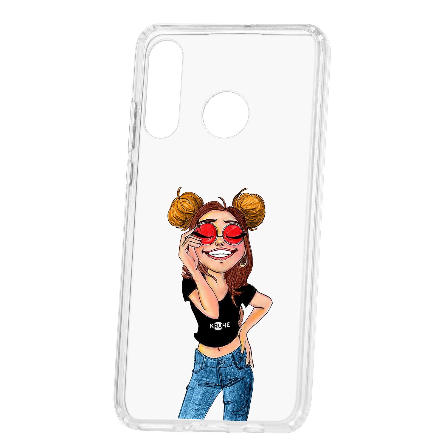 фото Чехол kruche huawei p30 lite print smiling кruче