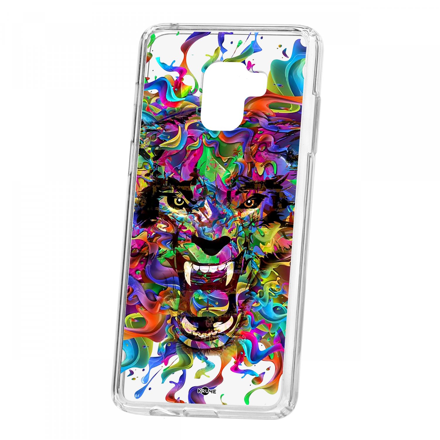 фото Чехол kruche samsung galaxy a8+ 2018 (a730) print colored beast кruче