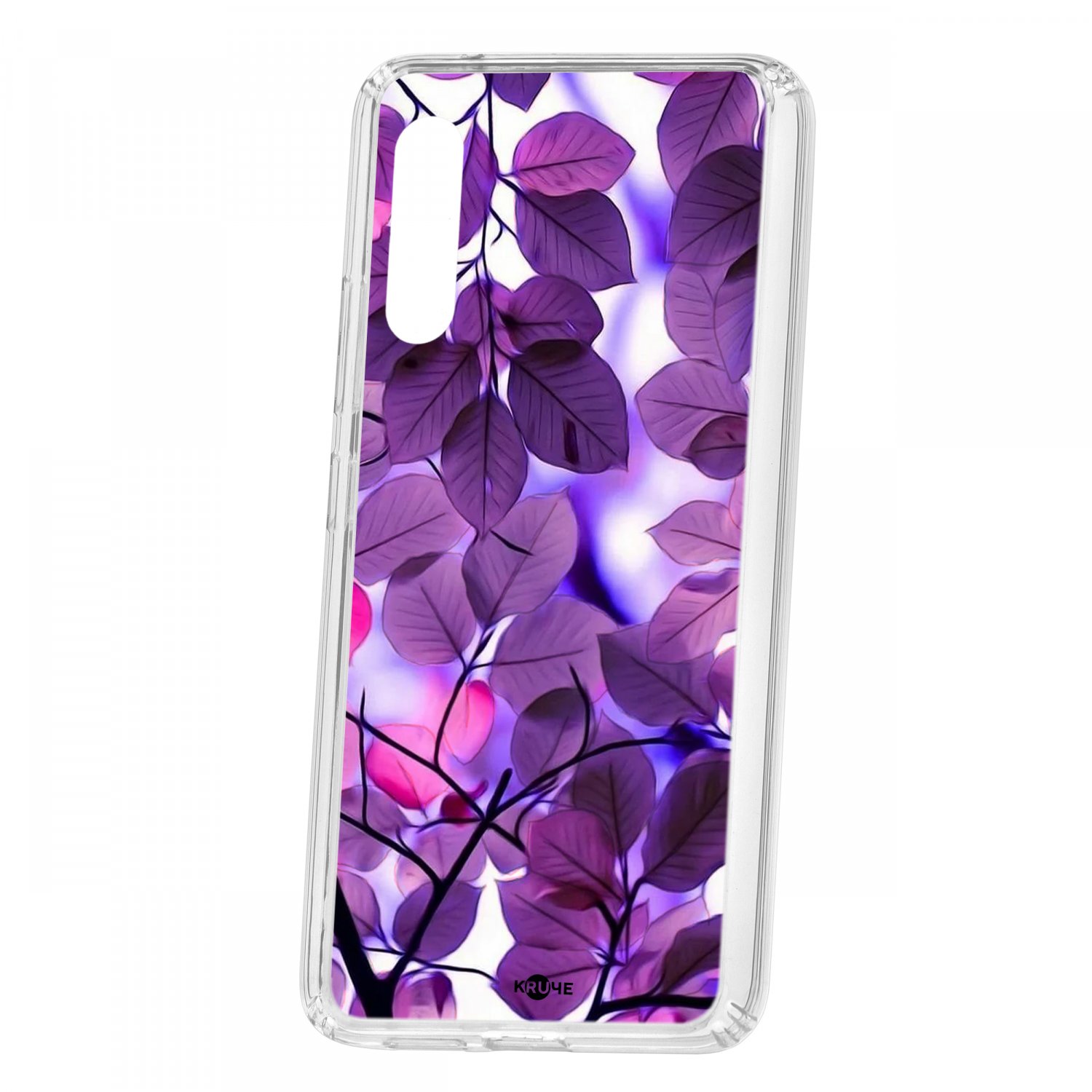 фото Чехол kruche samsung galaxy a90 5g print purple leaves кruче