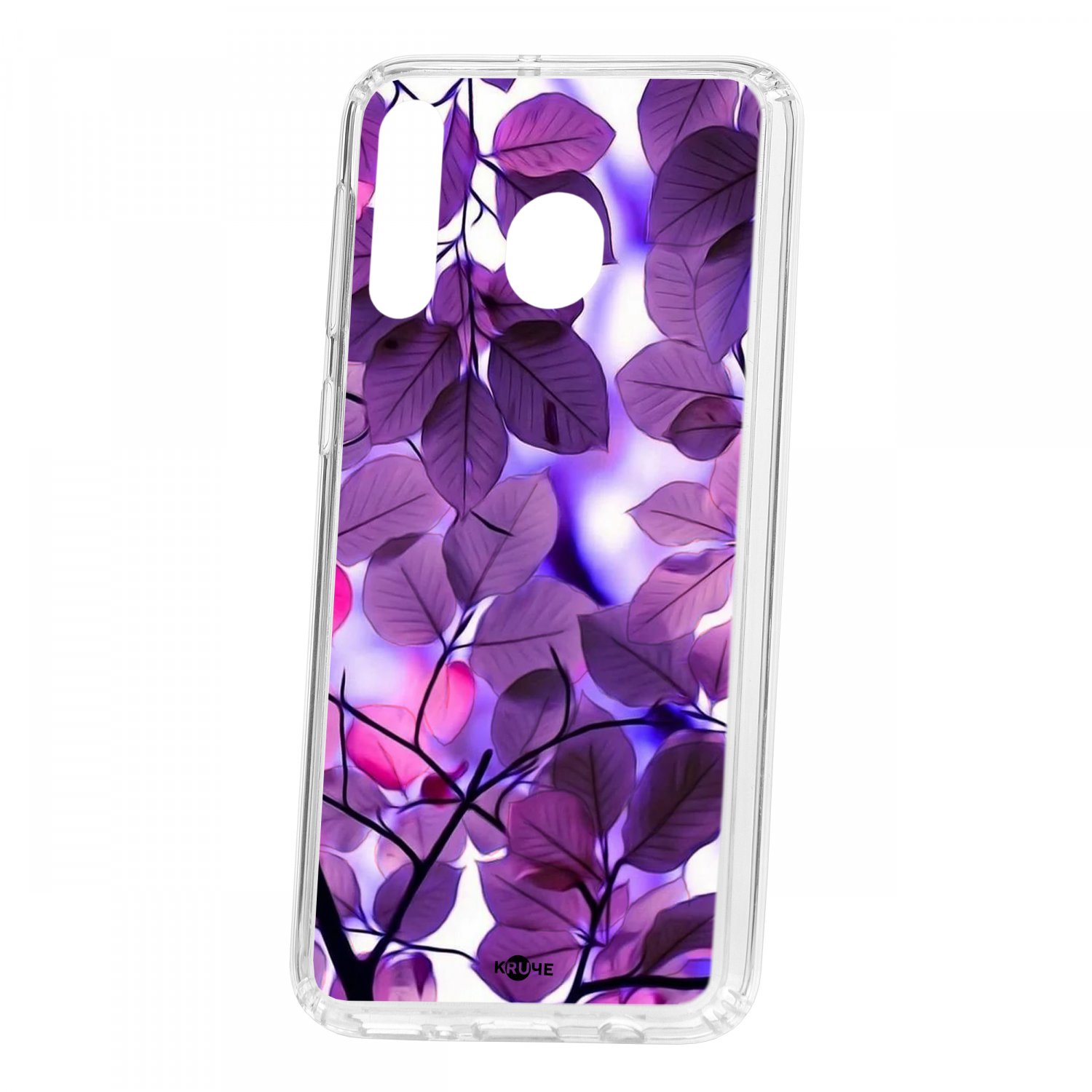 фото Чехол kruche samsung galaxy m30 print purple leaves кruче