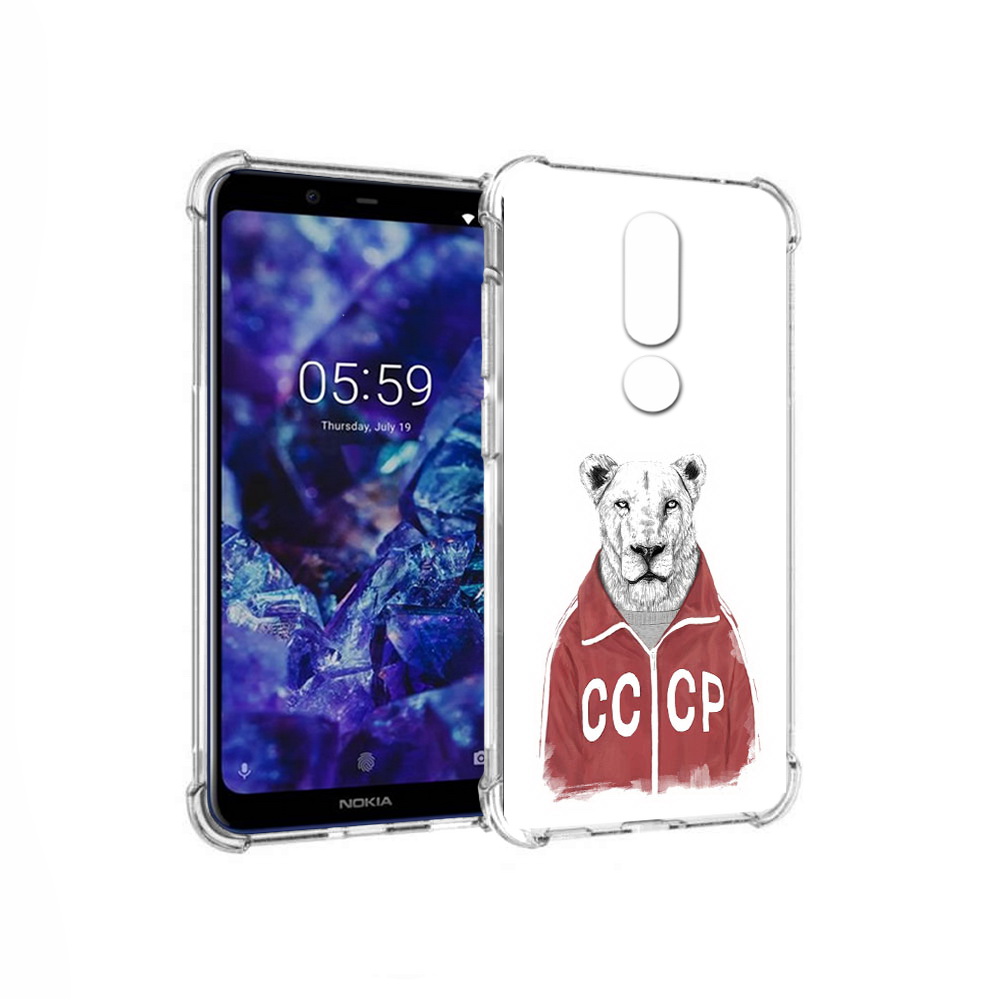 

Чехол MyPads Tocco для Nokia 5.1 Plus львица ссср (PT119548.120.450), Прозрачный, Tocco