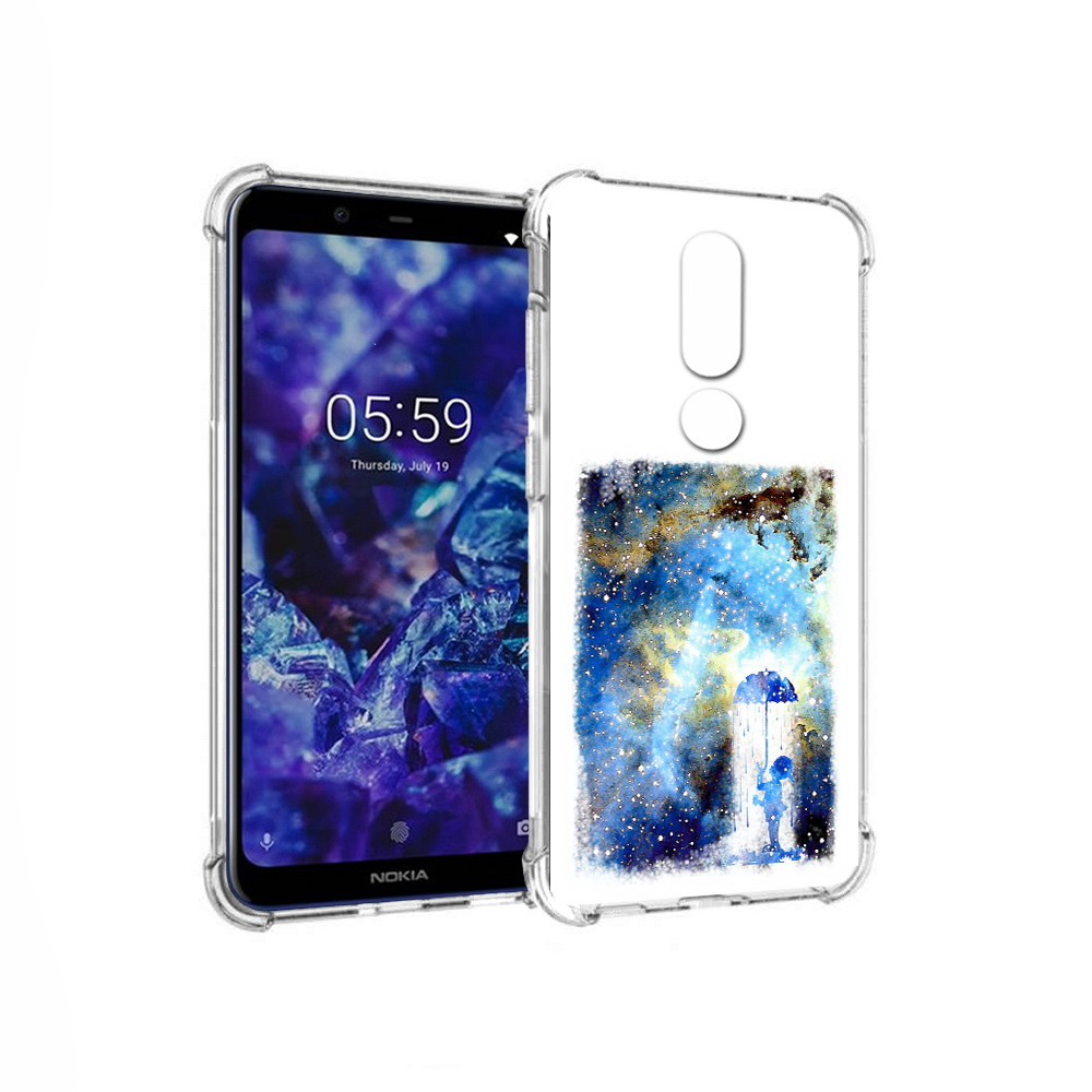 

Чехол MyPads Tocco для Nokia 5.1 Plus мальчик в небе (PT119548.120.455), Прозрачный, Tocco