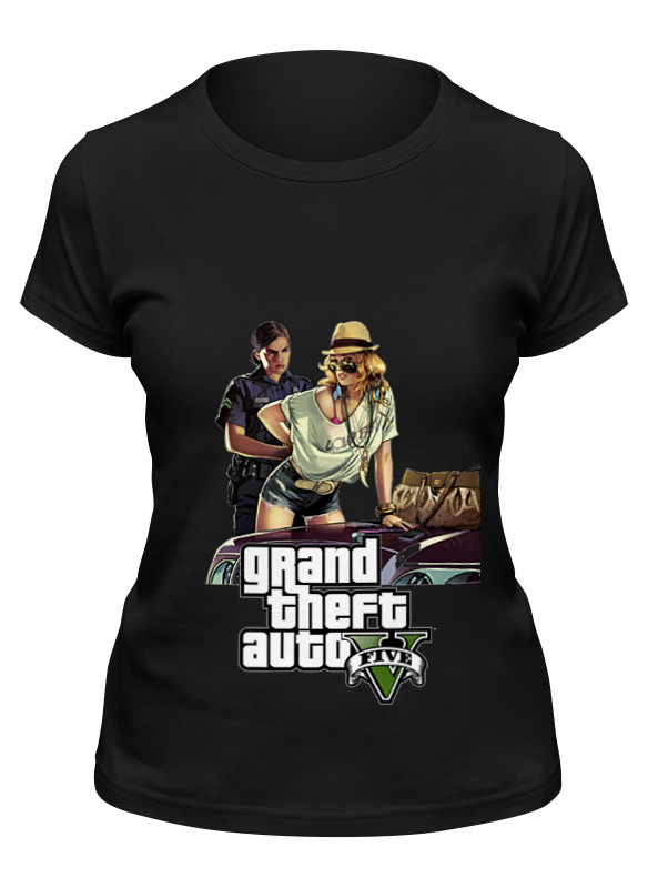 

Футболка женская Printio Gta 5 черная L, Черный, Gta 5