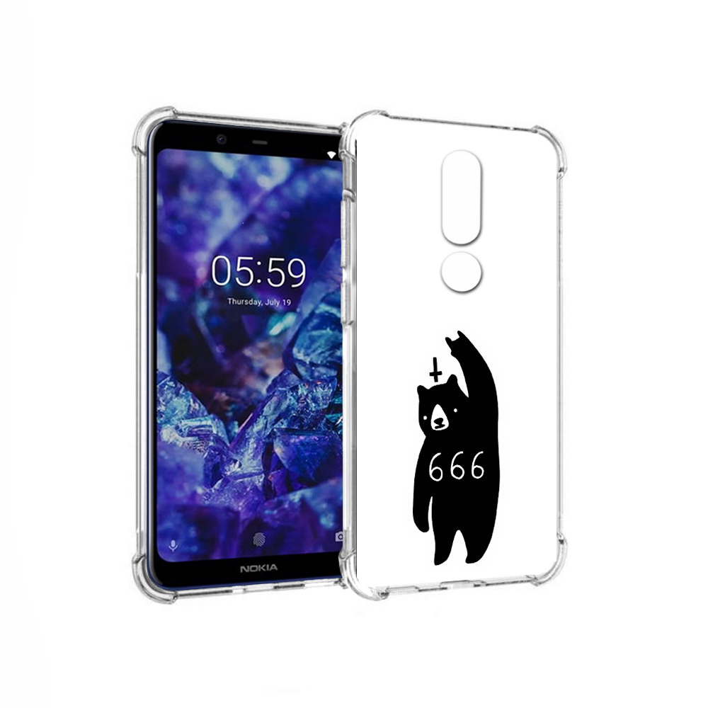 

Чехол MyPads Tocco для Nokia 5.1 Plus медведь 666 (PT119548.120.462), Прозрачный, Tocco