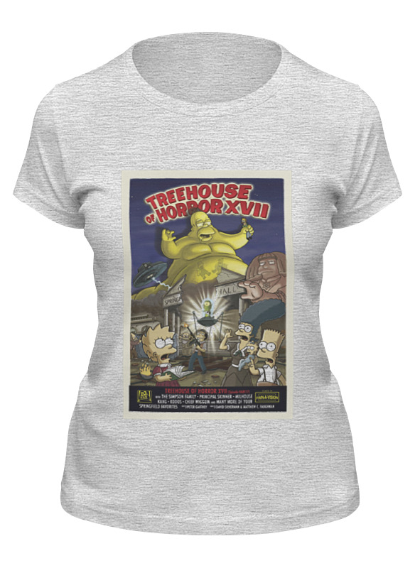 

Футболка женская Printio Simpsons / симпсоны серая L, Simpsons / симпсоны