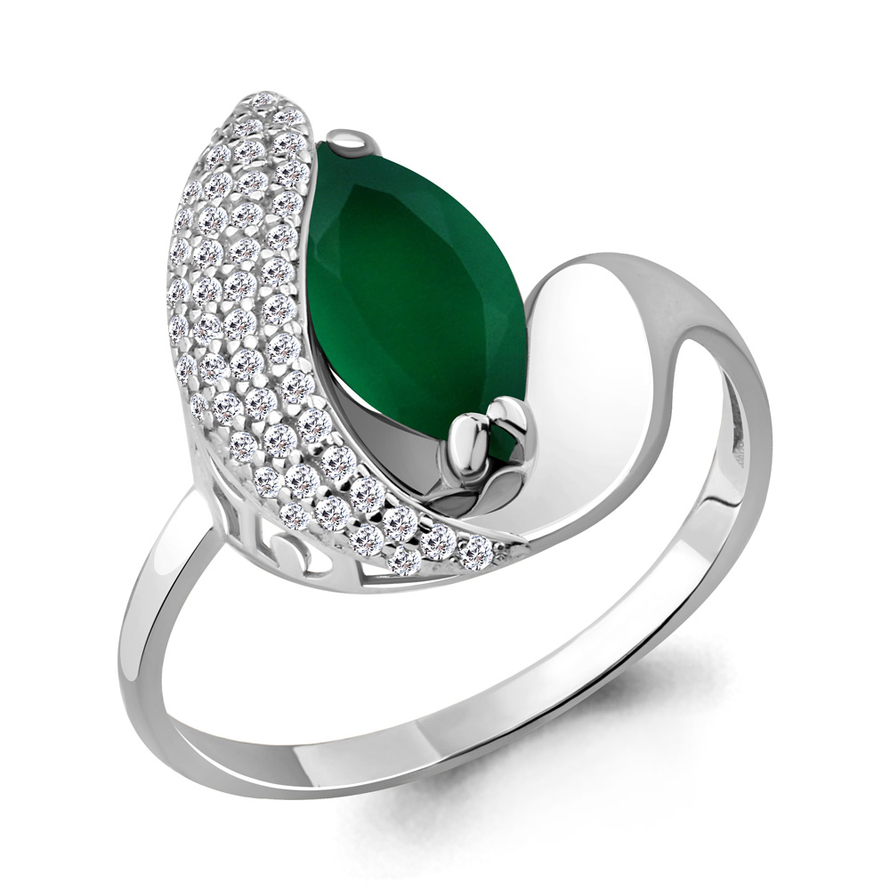 

Кольцо из серебра с агатом р. 17 Aquamarine 6579309А_925_р, 6579309А_925_р