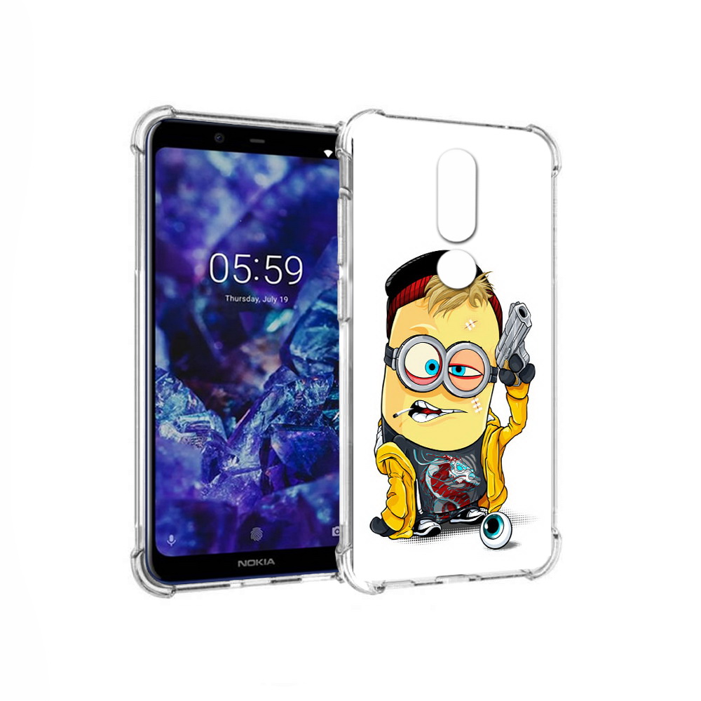 

Чехол MyPads Tocco для Nokia 5.1 Plus миньон бандит (PT119548.120.475), Прозрачный, Tocco