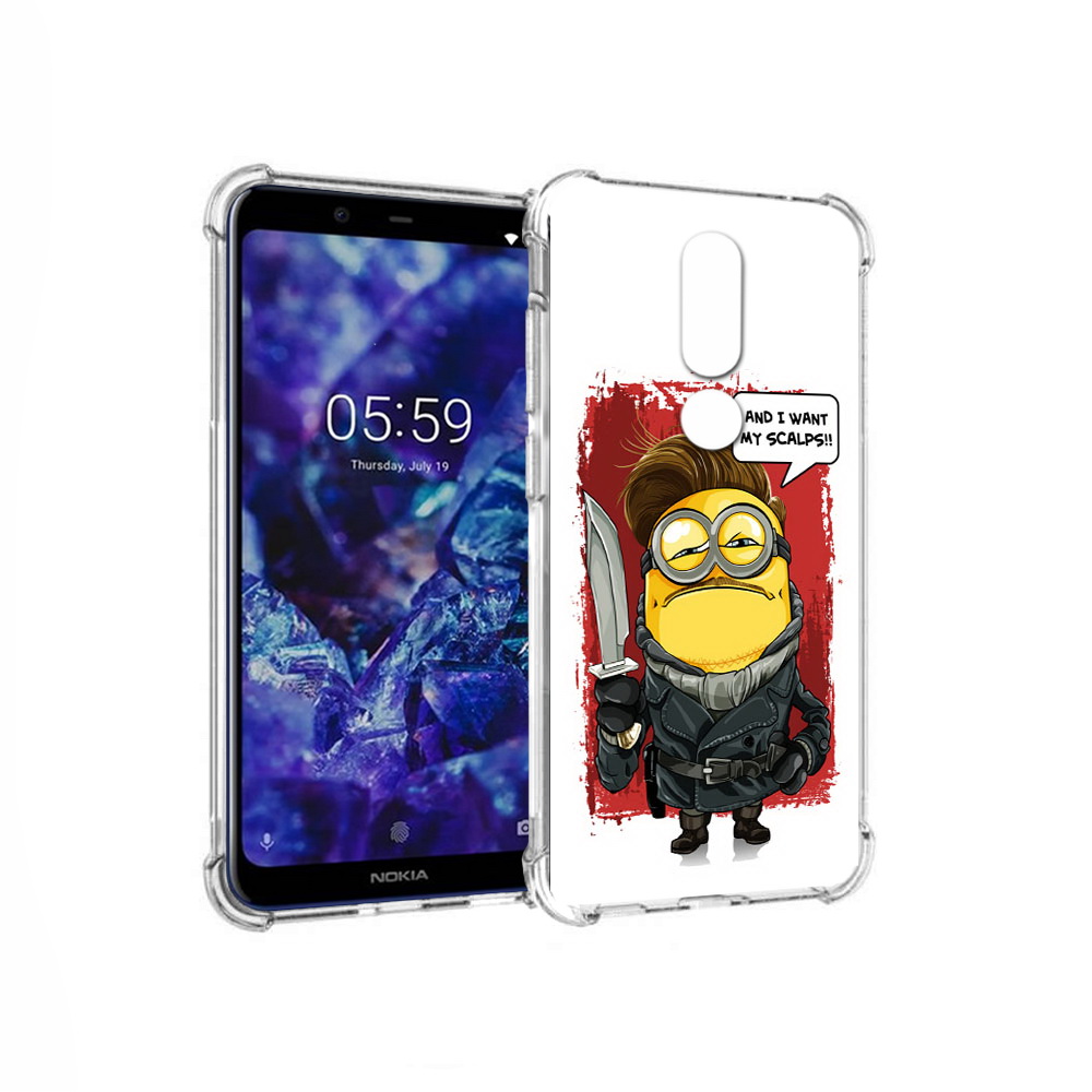 

Чехол MyPads Tocco для Nokia 5.1 Plus миньон убийца (PT119548.120.477), Прозрачный, Tocco