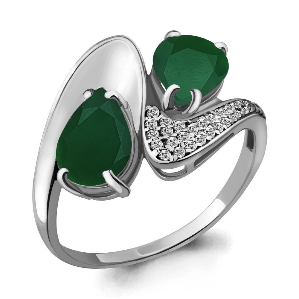

Кольцо из серебра с агатом р.  Aquamarine 6579409А_925_р, 6579409А_925_р