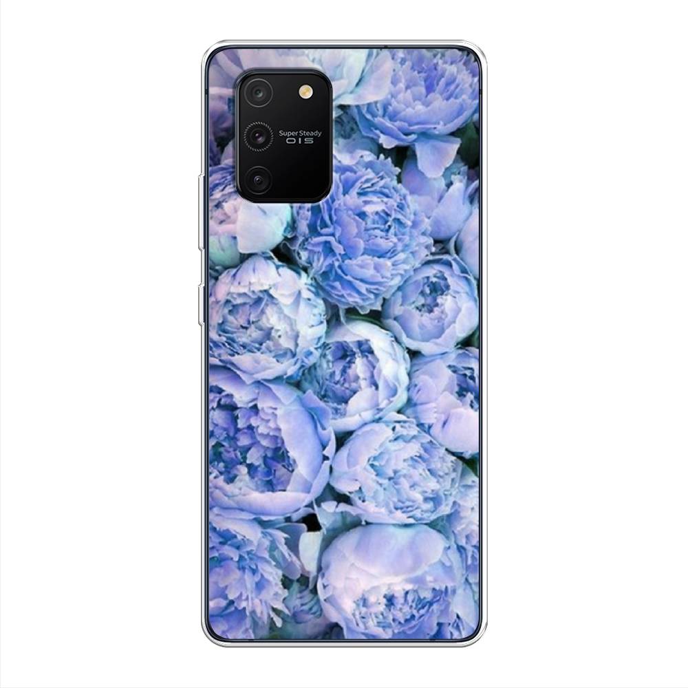 

Чехол Awog на Samsung Galaxy A91/S10 Lite "Пионы голубые", Разноцветный, 29950-8