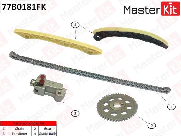 

Комплект Цепи Грм Honda Accord/Cr-V 2.0i R20a 08-15 MasterKit арт. 77B0181FK