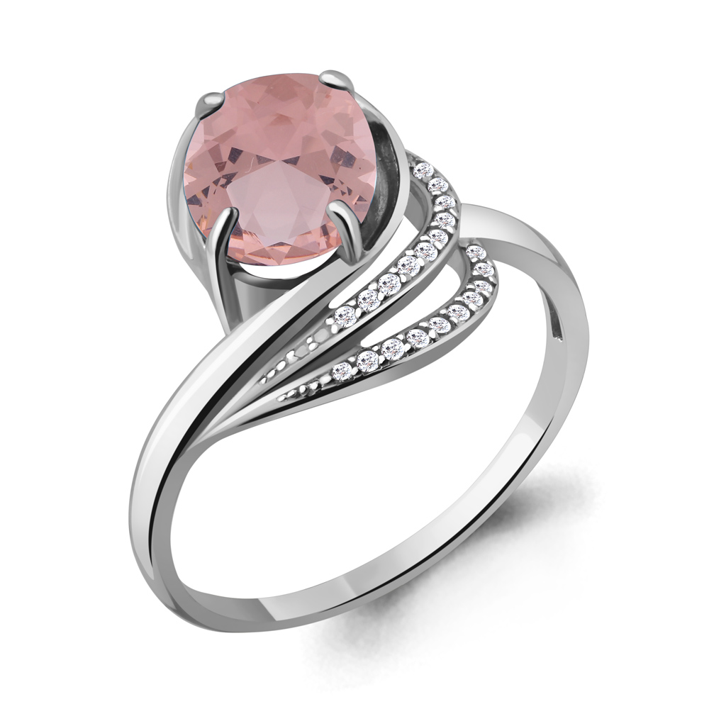 

Кольцо из серебра с морганитом р. 19,5 Aquamarine 6579590А_925_р, 6579590А_925_р