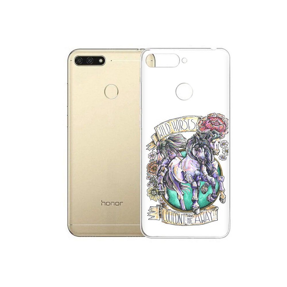 

Чехол MyPads Tocco для Huawei 7C рисунок коней в цветах (PT111175.61.582), Прозрачный, Tocco