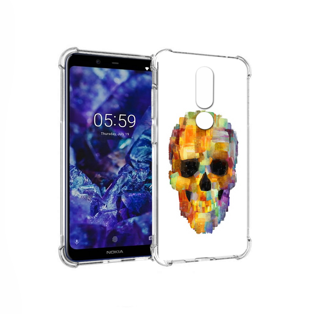 

Чехол MyPads Tocco для Nokia 5.1 Plus нарисованный череп (PT119548.120.516), Прозрачный, Tocco