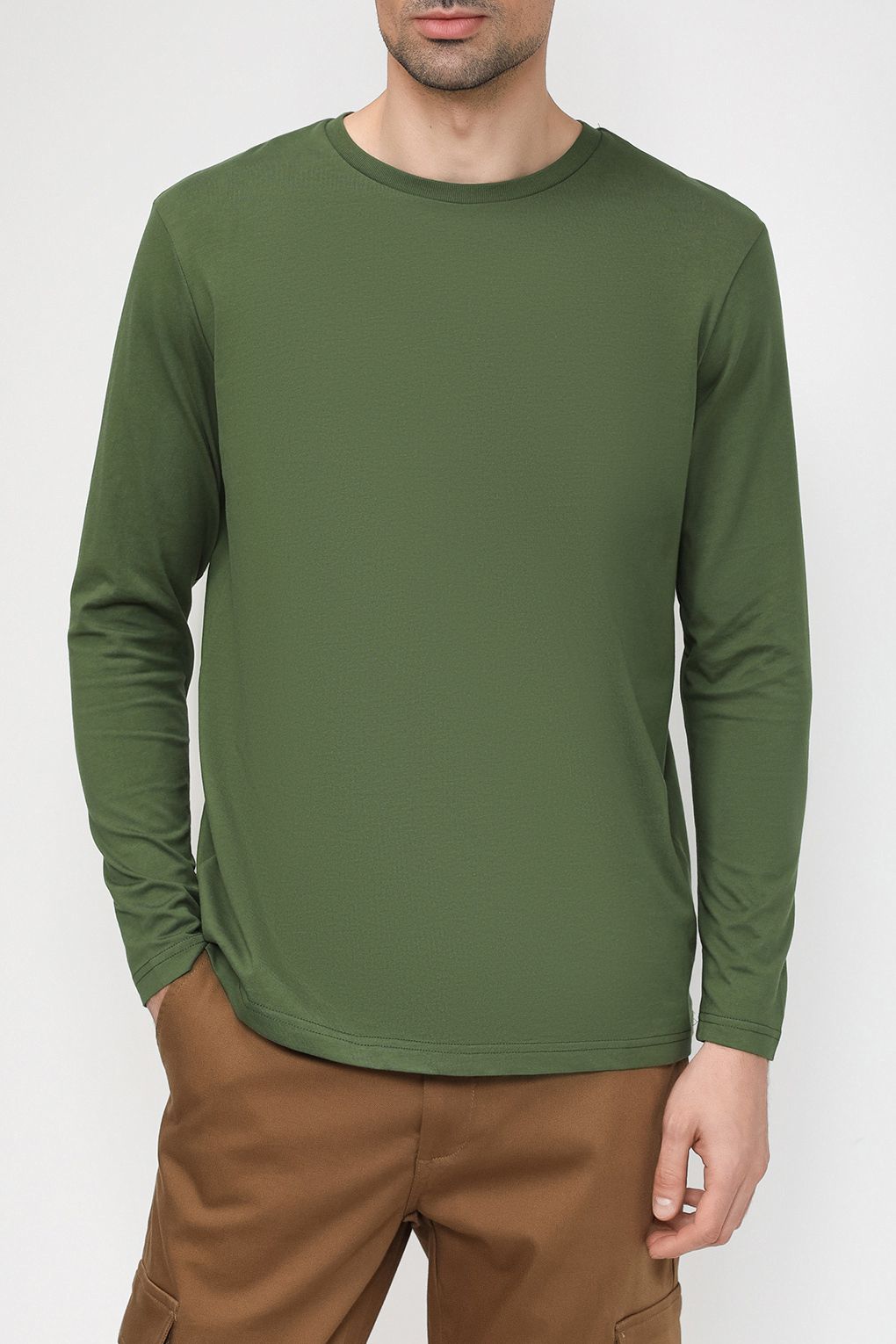 

Лонгслив мужской MARCO DI RADI MDR23081339MRKT хаки 2XL, MDR23081339MRKT