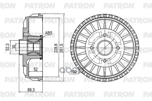 Тормозной барабан PATRON PDR1737