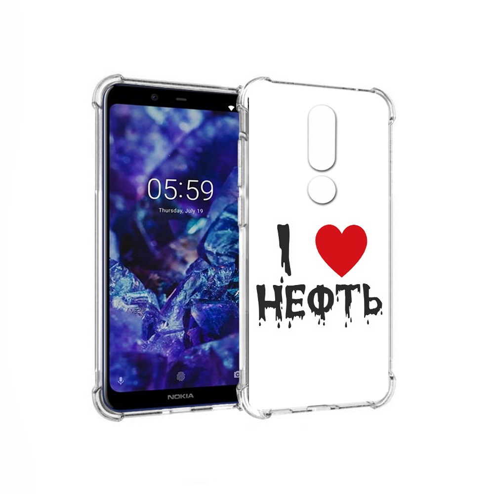 

Чехол MyPads Tocco для Nokia 5.1 Plus нефть (PT119548.120.522), Прозрачный, Tocco