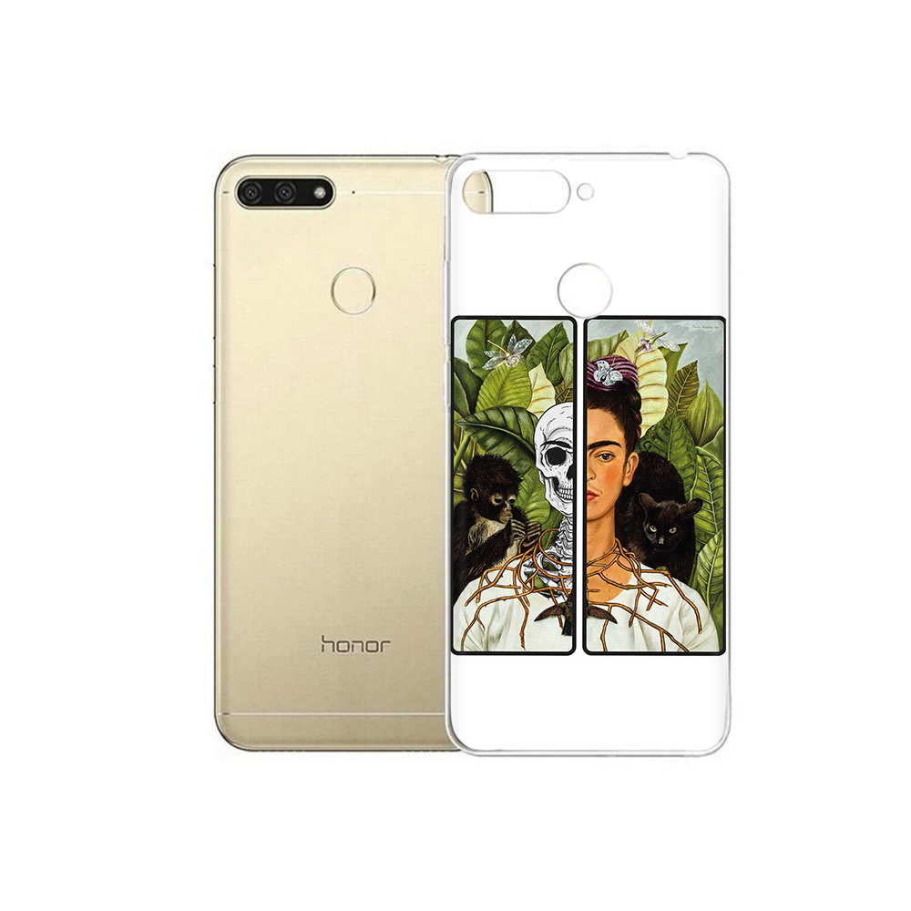 

Чехол MyPads Tocco для Huawei 7C сдвоенная картинка девушка скелет (PT111175.61.595), Прозрачный, Tocco