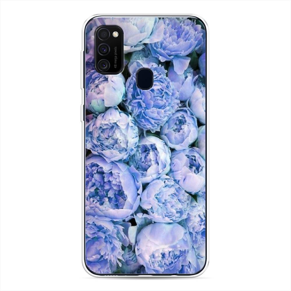 

Чехол Awog на Samsung Galaxy M30s/M21 "Пионы голубые", Разноцветный, 29850-8