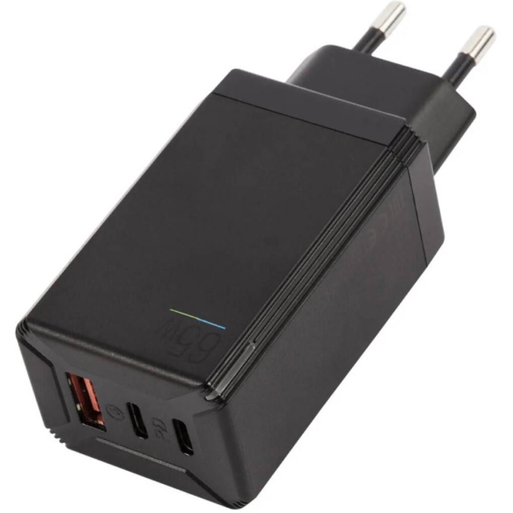 

Сетевое зарядное устройство UNBRÖKE PD-80 QC3.0 + 2xType-C 65W черное
