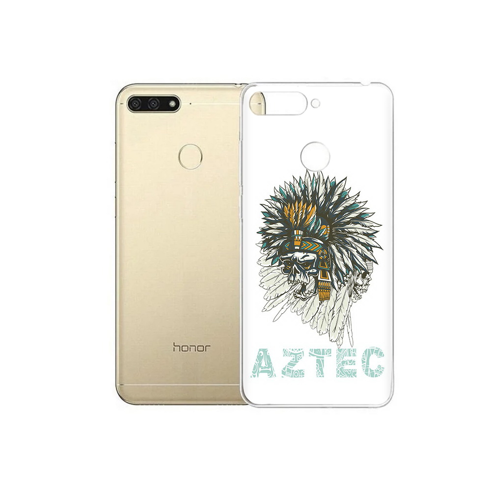 

Чехол MyPads Tocco для Huawei 7C скелет индеец (PT111175.61.602), Прозрачный, Tocco