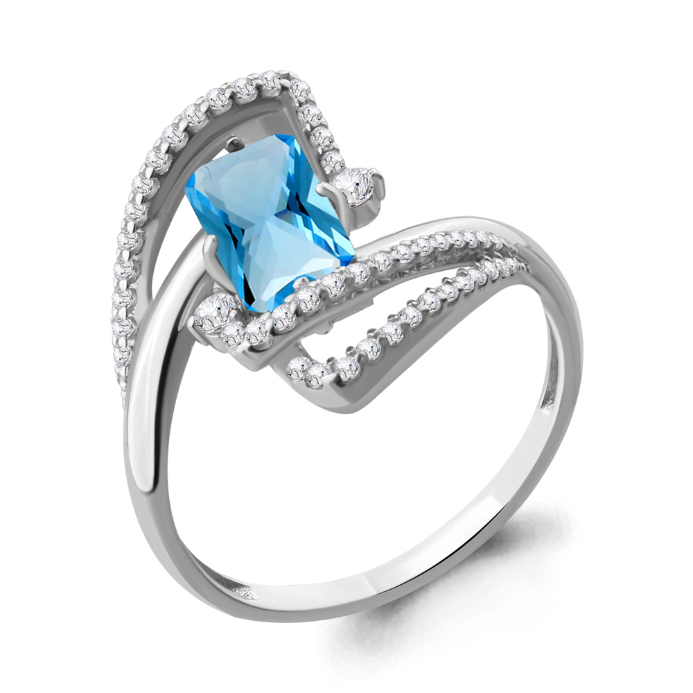 

Кольцо из серебра с топазом р.  Aquamarine 6579792А_925_р, 6579792А_925_р