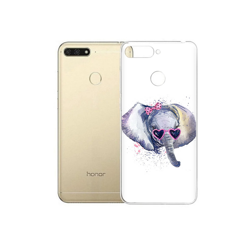 

Чехол MyPads Tocco для Huawei 7C слоник в очках (PT111175.61.608), Прозрачный, Tocco
