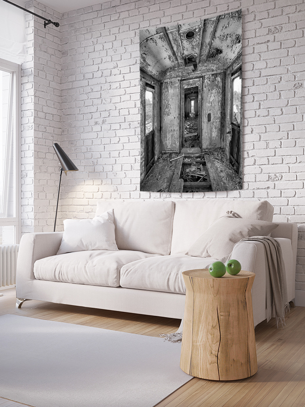 

Вертикальное фотопанно на стену JoyArty Заброшенная комната 150x200 см, Заброшенная комната