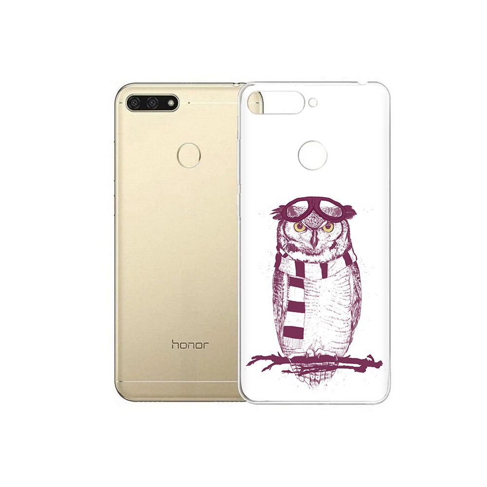 

Чехол MyPads Tocco для Huawei 7C сова-летчик (PT111175.61.612), Прозрачный, Tocco