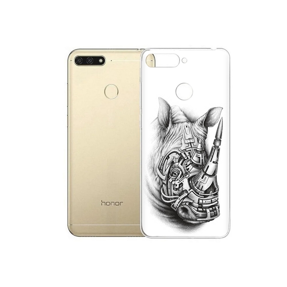 

Чехол MyPads Tocco для Huawei 7C стальной носорог (PT111175.61.620), Прозрачный, Tocco