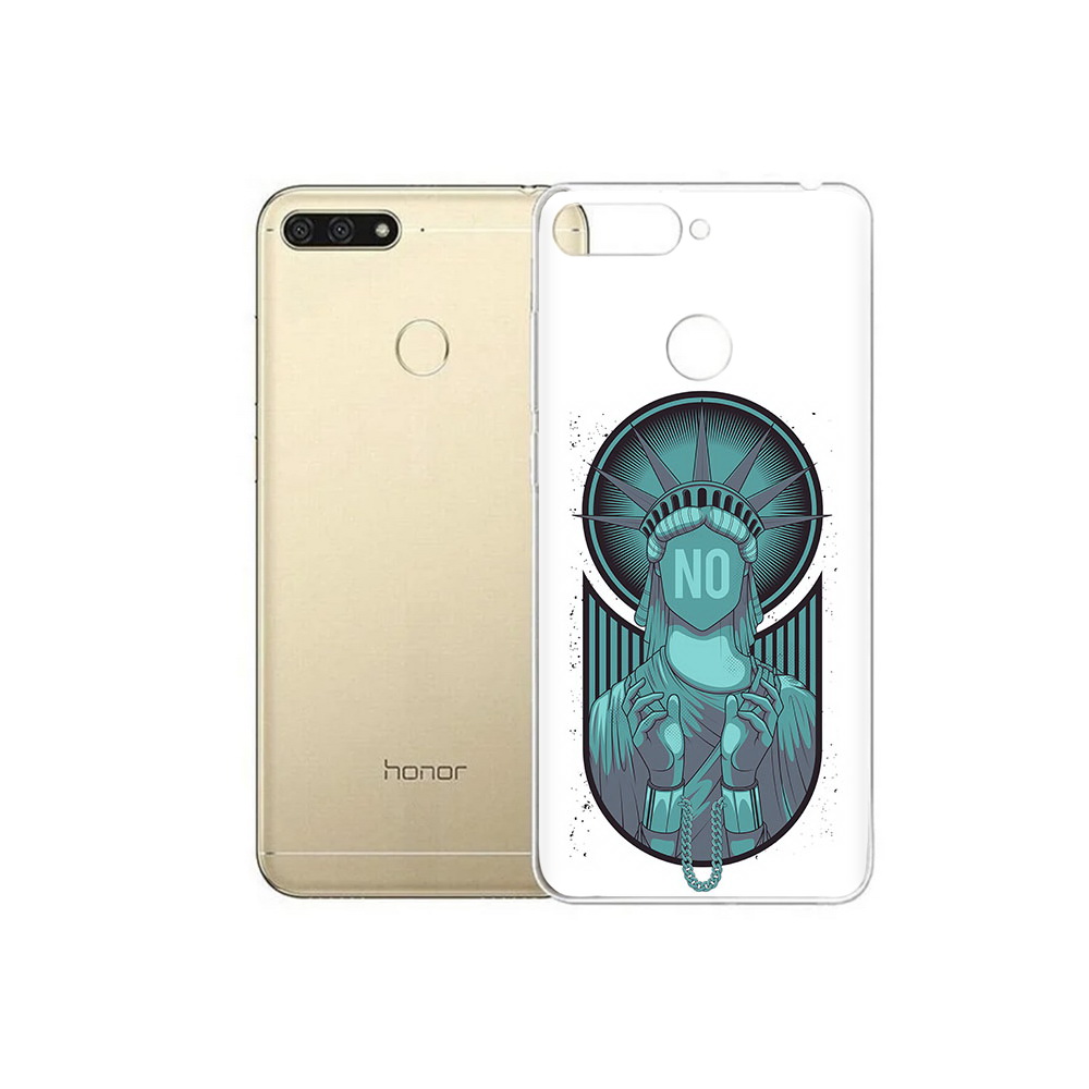 

Чехол MyPads Tocco для Huawei 7C статуя свободы зеленый (PT111175.61.623), Прозрачный, Tocco
