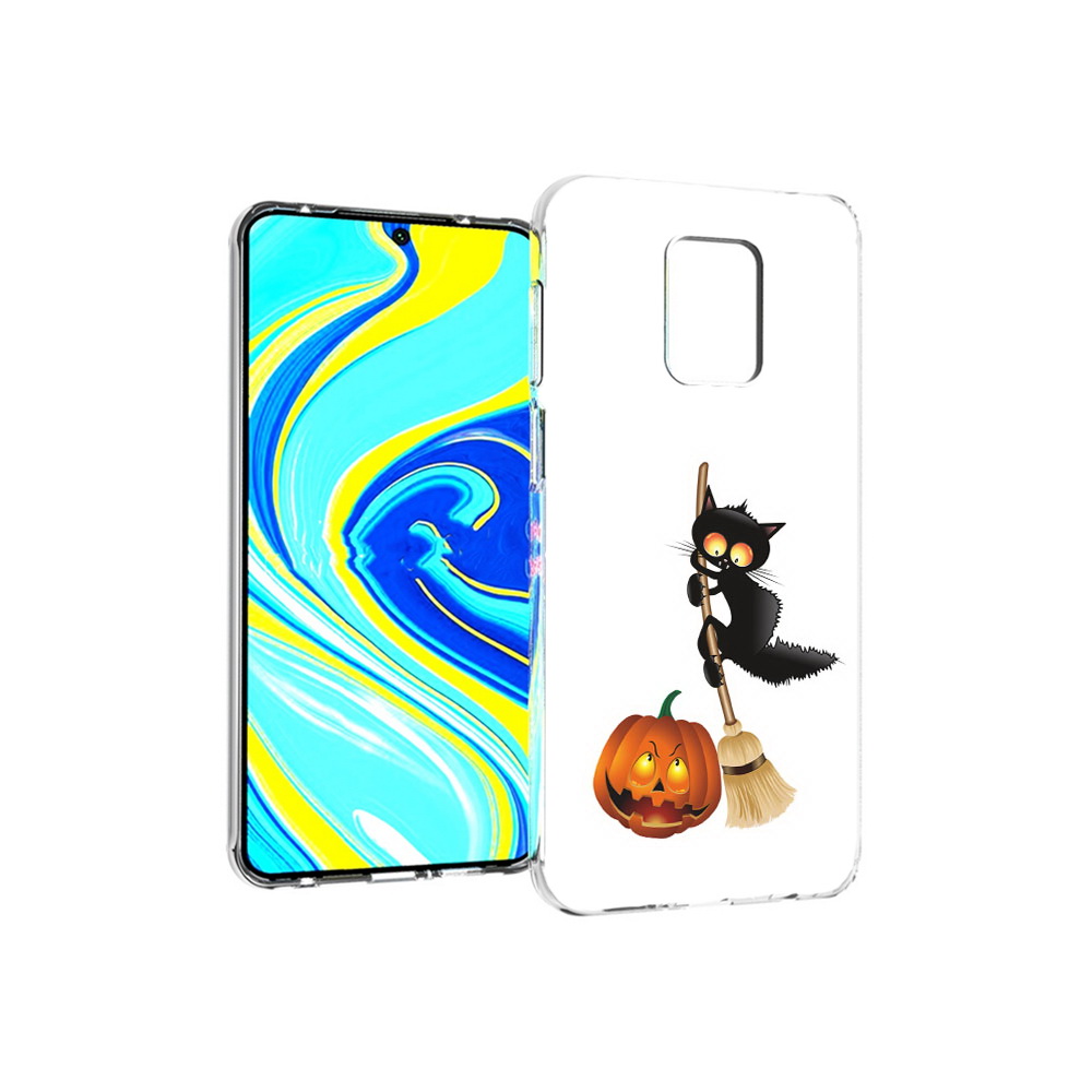 Чехол MyPads Tocco для Xiaomi Redmi Note 9 Pro хэлуинский котик (PT146368.268.667)