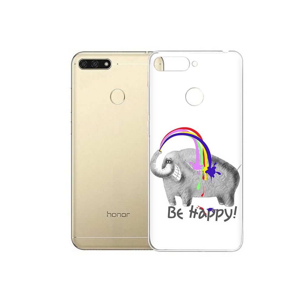 

Чехол MyPads Tocco для Huawei 7C счастливый слон (PT111175.61.632), Прозрачный, Tocco