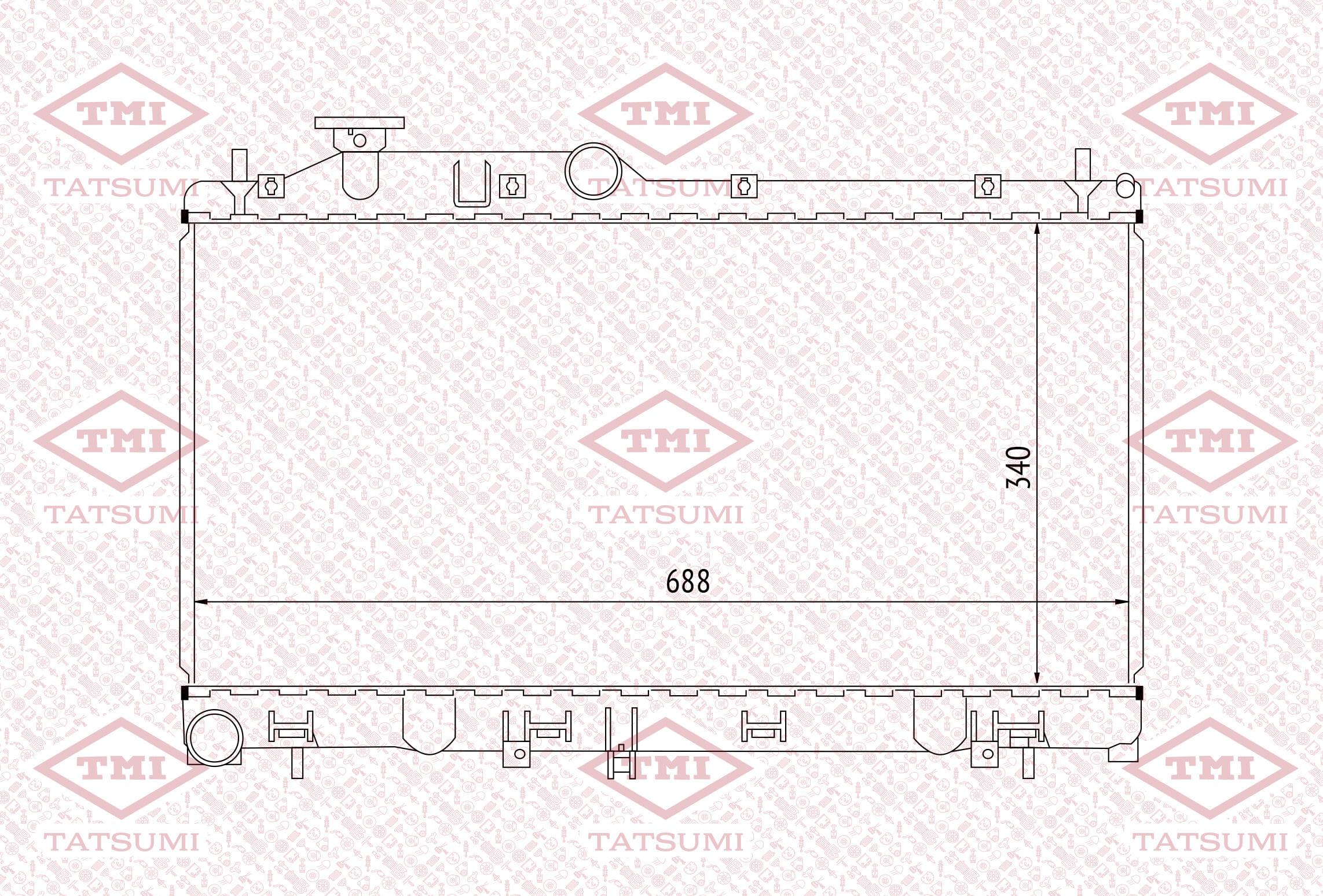 TATSUMI TGA1088 Радиатор системы охлаждения 100055752085