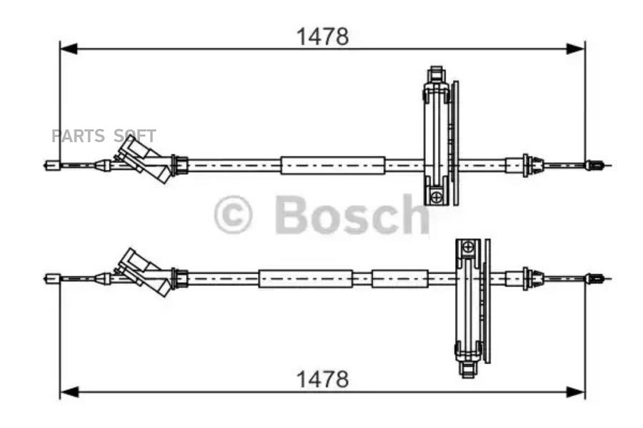 

Трос cтояночного тормоза BOSCH 1987477932