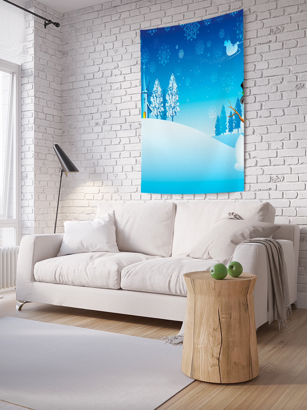

Вертикальное фотопанно на стену JoyArty Лесной снеговик 150x200 см, Лесной снеговик