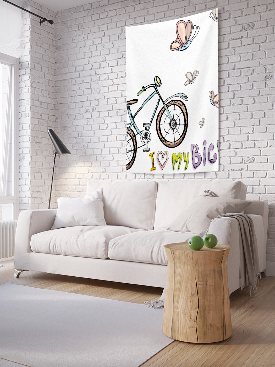 фото Вертикальное фотопанно на стену joyarty "любовь к велосипеду", 150x200 см