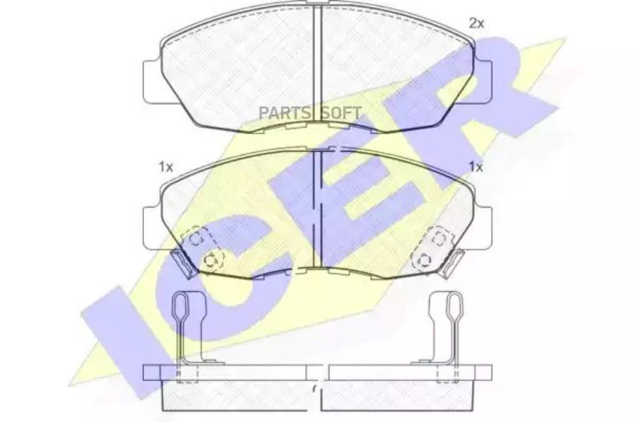 

Колодки Передние Honda Accord 90-98/Crv I 97-02 /Wk+ Icer 180797 Icer арт. 180797